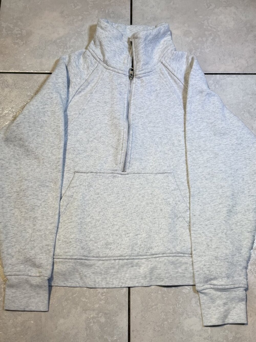 Danskin Grey Half-Zip Pullover Sweatshirt | Small/Petite